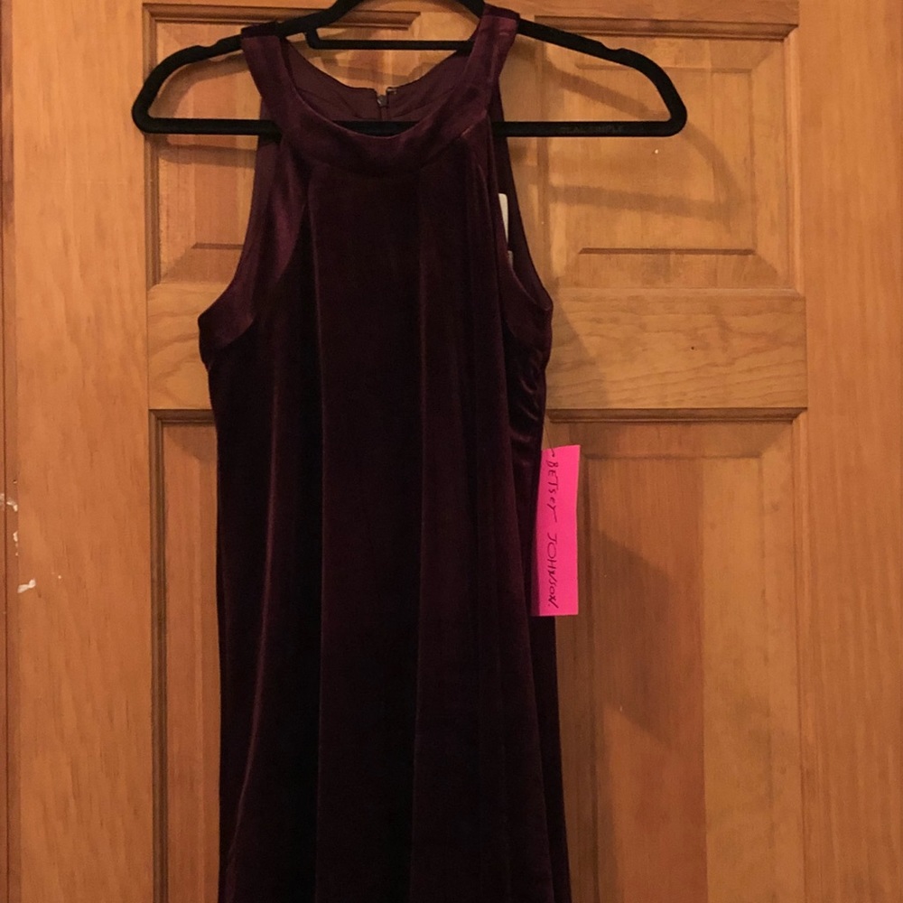 Betsey Johnson burgundy velvet dress
